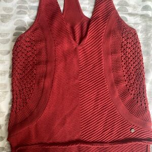 Ted Baker Red Ribbed Tank Top